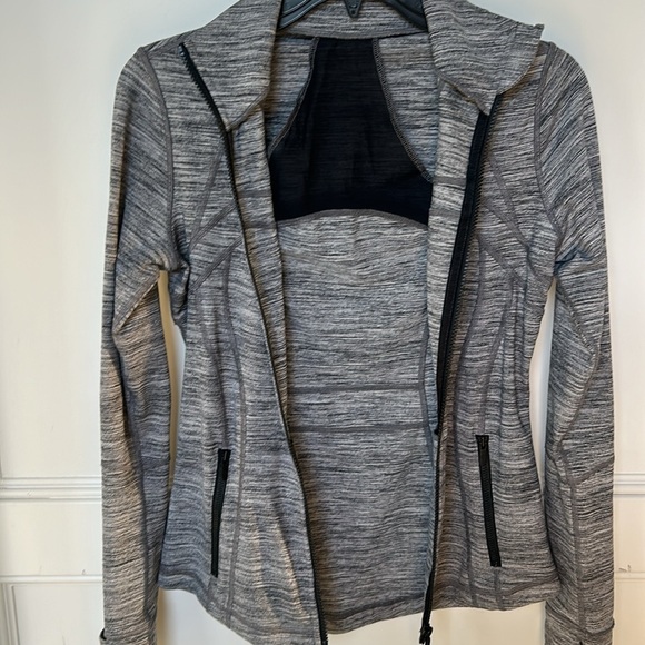 Lululemon Define Full Zip Jacket women’s size 6 Heathered Grey Black Luon - Picture 9 of 14